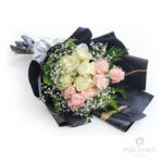 Rosy White Delight Bouquet MFB 31