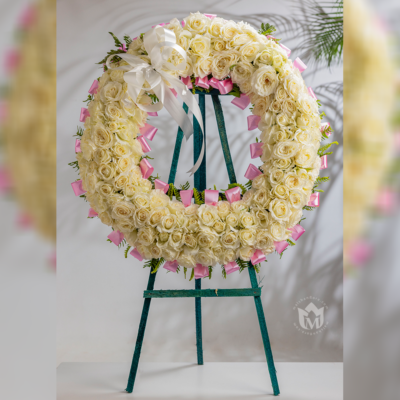 "Blush & Ivory" Rose Wreath