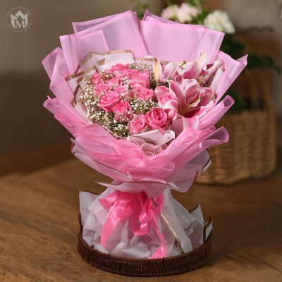 Majestic Pink Floral Wrap