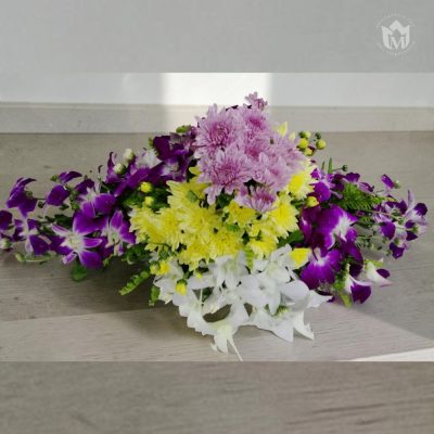 The Royal Orchid & Chrysanthemum Coffee Table Arrangement