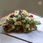 The Crimson & Cream Elegance Coffee Table Arrangement 