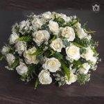 The White Grace Sympathy Coffin Wreath 