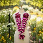 The Royal Purple Orchid Garland (Double Layer)