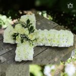 The Pure Devotion Funeral Cross Coffin Wreath