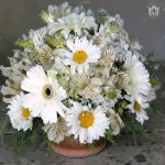 The White Serenity Floral Pot
