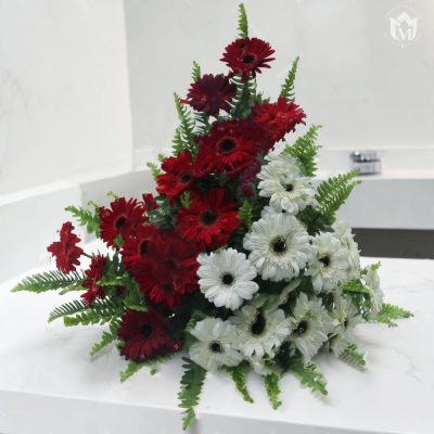 The Royal Red & White Floral Triangle