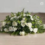 The Eternal Peace White Floral Coffin Wreath