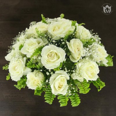 The White Angels' Touch Coffin Wreath