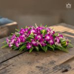 The Vibrant Orchid & Fern Tabletop Arrangement 