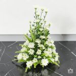 The Eternal Memory White Floral Coffin Wreath