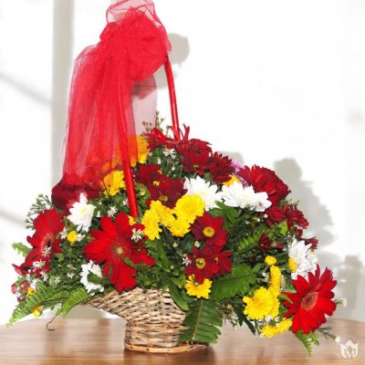 The Vibrant Meadow Floral Basket